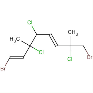 1,5-Octadiene, 1,8-dibromo-3,4,7-trichloro-3,7-dimethyl-, (E,E)- molecular structure