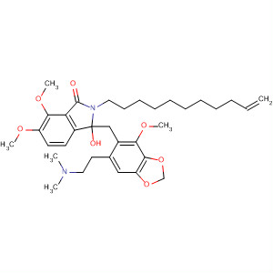 1H-Isoindol-1-one,3-[[6-[2-(dimethylamino)ethyl]-4-methoxy-1,3-benzodioxol-5-yl]methyl]-2,3-dihydro-3-hydroxy-6,7-dimethoxy-2-(10-undecenyl)- molecular structure