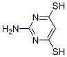 2-Amino-1,4-dihydro-6-mercapto-4-pyrimidinethione molecular structure
