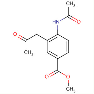 Benzoic acid, 4-(acetylamino)-3-(2-oxopropyl)-, methyl ester molecular structure