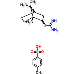1,7,7-trimethylbicyclo[2.2.1]hept-2-yl carbamimidothioate 4-methylbenzenesulfonate (1:1) molecular structure