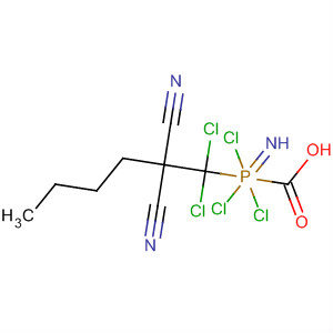 Phosphorimidic trichloride, (1,1-dichloro-2,2-dicyanohexyl)- molecular structure