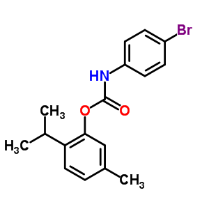 5-methyl-2-(propan-2-yl)phenyl (4-bromophenyl)carbamate molecular structure