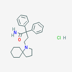 4-(1-azaspiro[4.5]dec-1-yl)-2,2-diphenylbutanamide molecular structure