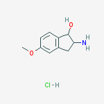 2-amino-5-methoxy-2,3-dihydro-1H-inden-1-ol molecular structure