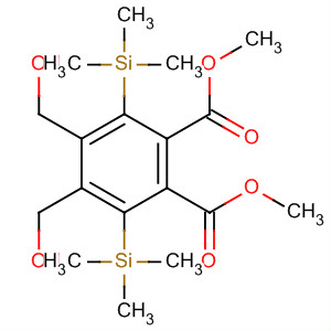 1,2-Benzenedicarboxylic acid,4,5-bis(hydroxymethyl)-3,6-bis(trimethylsilyl)-, dimethyl ester molecular structure