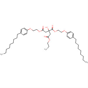 1,2,3-Propanetricarboxylic acid, 2-hydroxy-,1,2-bis[2-(4-nonylphenoxy)ethyl] 3-propyl ester molecular structure