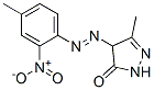 2,4-dihydro-5-methyl-4-[(4-methyl-2-nitrophenyl)azo]-3H-pyrazol-3-one molecular structure
