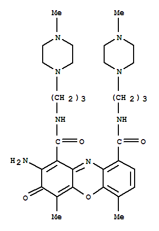 2-amino-4,6-dimethyl-N,N'-bis[3-(4-methylpiperazin-1-yl)propyl]-3-oxo-3H-phenoxazine-1,9-dicarboxamide