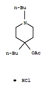 1,4-dibutylpiperidin-4-yl acetate hydrochloride molecular structure