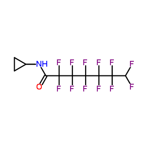 N-cyclopropyl-2,2,3,3,4,4,5,5,6,6,7,7-dodecafluoroheptanamide molecular structure