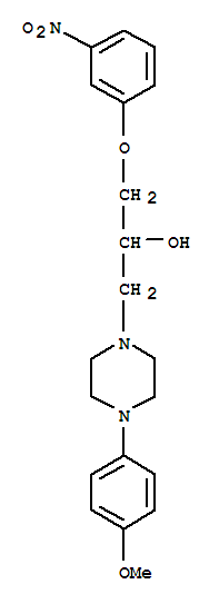 1-[4-(4-methoxyphenyl)piperazin-1-yl]-3-(3-nitrophenoxy)propan-2-ol molecular structure