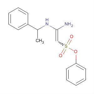 Ethenesulfonic acid, 2-amino-2-[(1-phenylethyl)amino]-, phenyl ester,(1E)- molecular structure