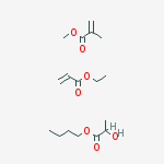 butyl 2-hydroxypropanoate; ethyl prop-2-enoate; methyl 2-methylprop-2-enoate molecular structure