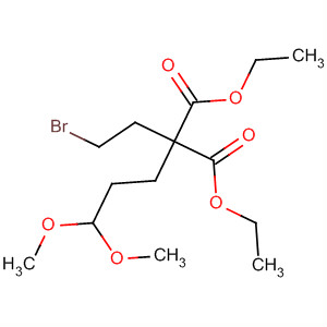 Propanedioic acid, (2-bromoethyl)(3,3-dimethoxypropyl)-, diethyl ester molecular structure