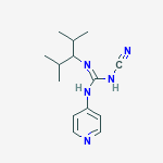 1-cyano-2-(2,4-dimethylpentan-3-yl)-3-pyridin-4-ylguanidine molecular structure