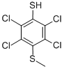 2,3,5,6-Tetrachloro-4-(methylthio)benzenethiol molecular structure