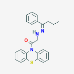 1-(10H-phenothiazin-10-yl)-2-[(2Z)-2-(1-phenylbutylidene)hydrazinyl]ethanone molecular structure