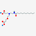 Disodium;3-[2-(2-carboxylatoethoxy)ethyl-[2-(dodecanoylamino)ethyl]amino]propanoate molecular structure
