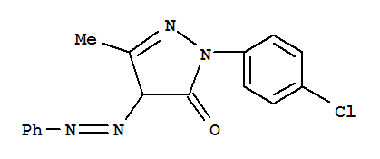 2-(4-Chlorophenyl)-2,4-dihydro-5-methyl-4-(phenylazo)-3H-pyrazol-3-one molecular structure