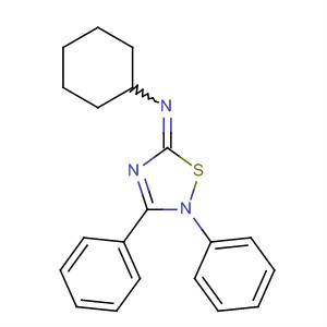 Cyclohexanamine, N-(2,3-diphenyl-1,2,4-thiadiazol-5(2H)-ylidene)- molecular structure