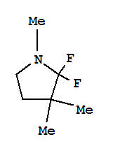 Pyrrolidine,2,2-difluoro-1,3,3-trimethyl- molecular structure