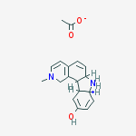 10-hydroxy-2-methyl-2,6a,7,7a,11a,11b-hexahydro-1H-pyrido[4,3-c]carbazol-7-ium acetate molecular structure