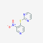 2-(3-nitropyridin-4-yl)sulfanylpyrimidine molecular structure
