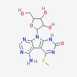 5-amino-4-(methylsulfanyl)-9-pentofuranosyl-1,9-dihydro-2H-pyrrolo[2,3-d:5,4-d']dipyrimidin-2-one