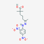 (6Z)-6-[(2,4-dinitrophenyl)hydrazono]-2,2-dimethylheptanoic acid molecular structure