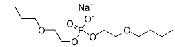 sodium bis(2-butoxyethyl) phosphate molecular structure