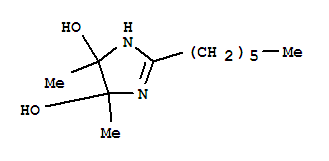 1H-Imidazole-4,5-diol,2-hexyl-4,5-dihydro-4,5-dimethyl-