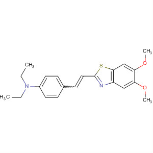 Benzenamine,4-[2-(5,6-dimethoxy-2-benzothiazolyl)ethenyl]-N,N-diethyl- molecular structure