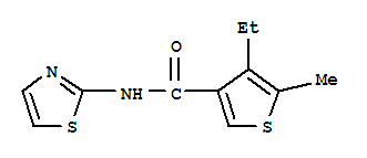 3-THIOPHENECARBOXAMIDE,4-ETHYL-5-METHYL-N-THIAZOL-2-YL-