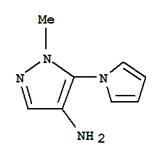 1H-Pyrazol-4-amine,1-methyl-5-(1H-pyrrol-1-yl)- molecular structure