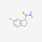 6-Chloro-2,3-dihydro-1H-indene-1-carboxamide molecular structure