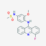 METHANESULFON-M-ANISIDIDE,4-((4-FLUORO-9-ACRIDINYL)AMINO)- molecular structure