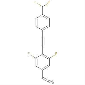 Benzene, 2-[[4-(difluoromethyl)phenyl]ethynyl]-5-ethenyl-1,3-difluoro- molecular structure