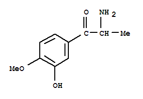1-Propanone,  2-amino-1-(3-hydroxy-4-methoxyphenyl)- molecular structure