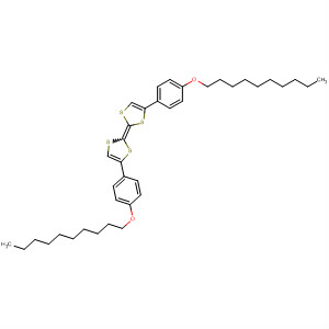 1,3-Dithiole,4-[4-(decyloxy)phenyl]-2-[4-[4-(decyloxy)phenyl]-1,3-dithiol-2-ylidene]- molecular structure