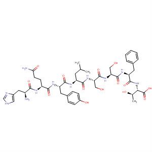L-Threonine,L-histidyl-L-glutaminyl-L-tyrosyl-L-leucyl-L-seryl-L-seryl-L-phenylalanyl- molecular structure