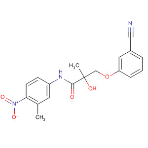 Propanamide,3-(3-cyanophenoxy)-2-hydroxy-2-methyl-N-(3-methyl-4-nitrophenyl)- molecular structure