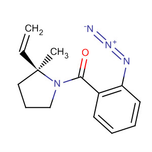 Pyrrolidine, 1-(2-azidobenzoyl)-2-ethenyl-2-methyl-, (2S)- molecular structure