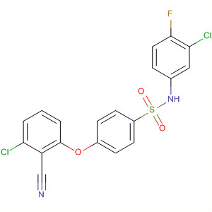 Benzenesulfonamide,4-(3-chloro-2-cyanophenoxy)-N-(3-chloro-4-fluorophenyl)- molecular structure