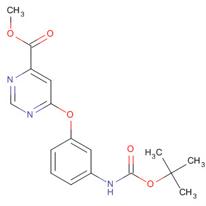 4-Pyrimidinecarboxylic acid,6-[3-[[(1,1-dimethylethoxy)carbonyl]amino]phenoxy]-, methyl ester molecular structure