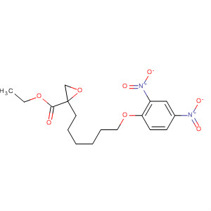 Oxiranecarboxylic acid, 2-[6-(2,4-dinitrophenoxy)hexyl]-, ethyl ester,(2R)- molecular structure