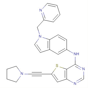 Thieno[3,2-d]pyrimidin-4-amine,N-[1-(2-pyridinylmethyl)-1H-indol-5-yl]-6-[(2R)-2-pyrrolidinylethynyl]-