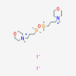 4,4'-[(1,1,3,3-tetramethyldisiloxane-1,3-diyl)dipropane-3,1-diyl]bis(4-methylmorpholin-4-ium) diiodide molecular structure