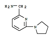 (6-Pyrrolidin-1-ylpyrid-2-yl)methylamine molecular structure