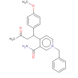 3-Pyridinecarboxamide,1,4-dihydro-4-[1-(4-methoxyphenyl)-3-oxobutyl]-1-(phenylmethyl)- molecular structure